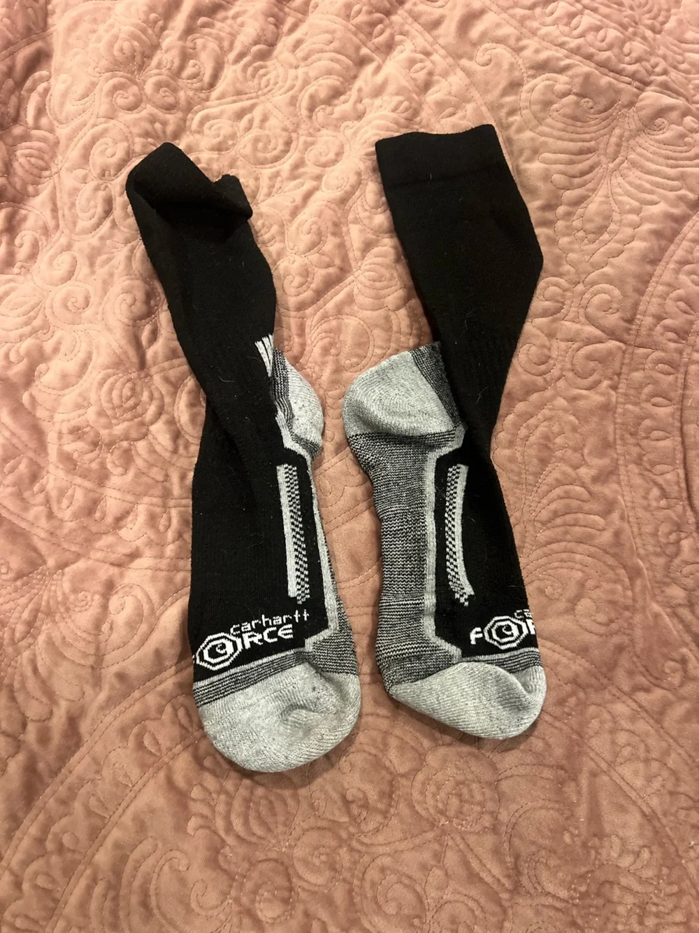 Carhartt Black and Gray Athletic Crew Socks
